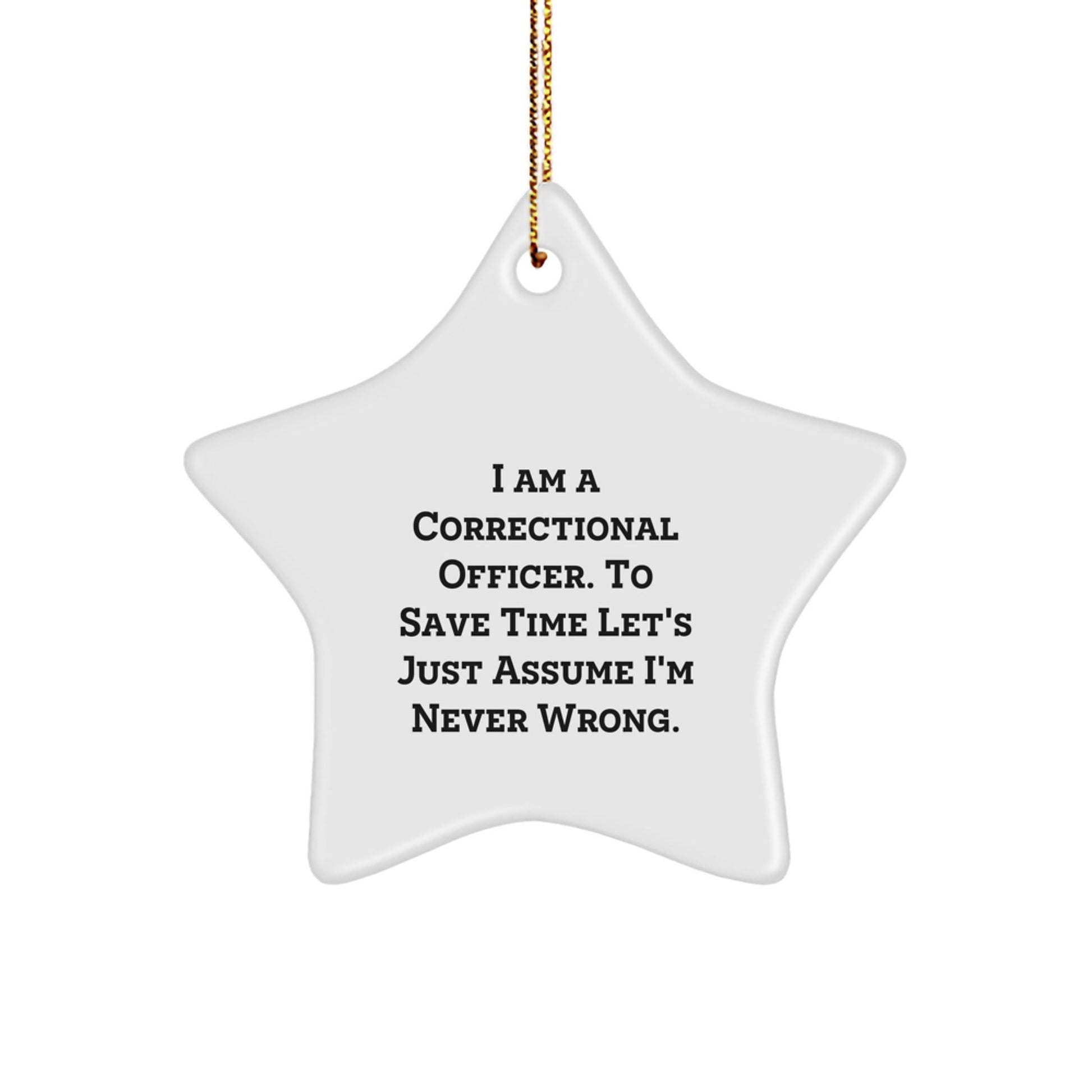 Funny Correctional Officer Gifts Correctional Officer Star Ornament from Friends for Christmas Unique Gifts - The Buy Boom