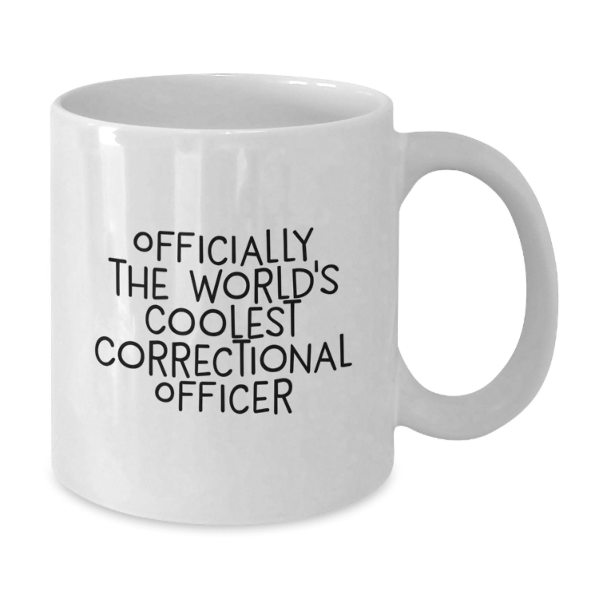 Funny Correctional Officer Gifts for Him - White Coffee Mug with Officially The World's Coolest Correctional Officer Quote, Gifts from Friends and Family, Unique Christmas Unique Gifts - The Buy Boom