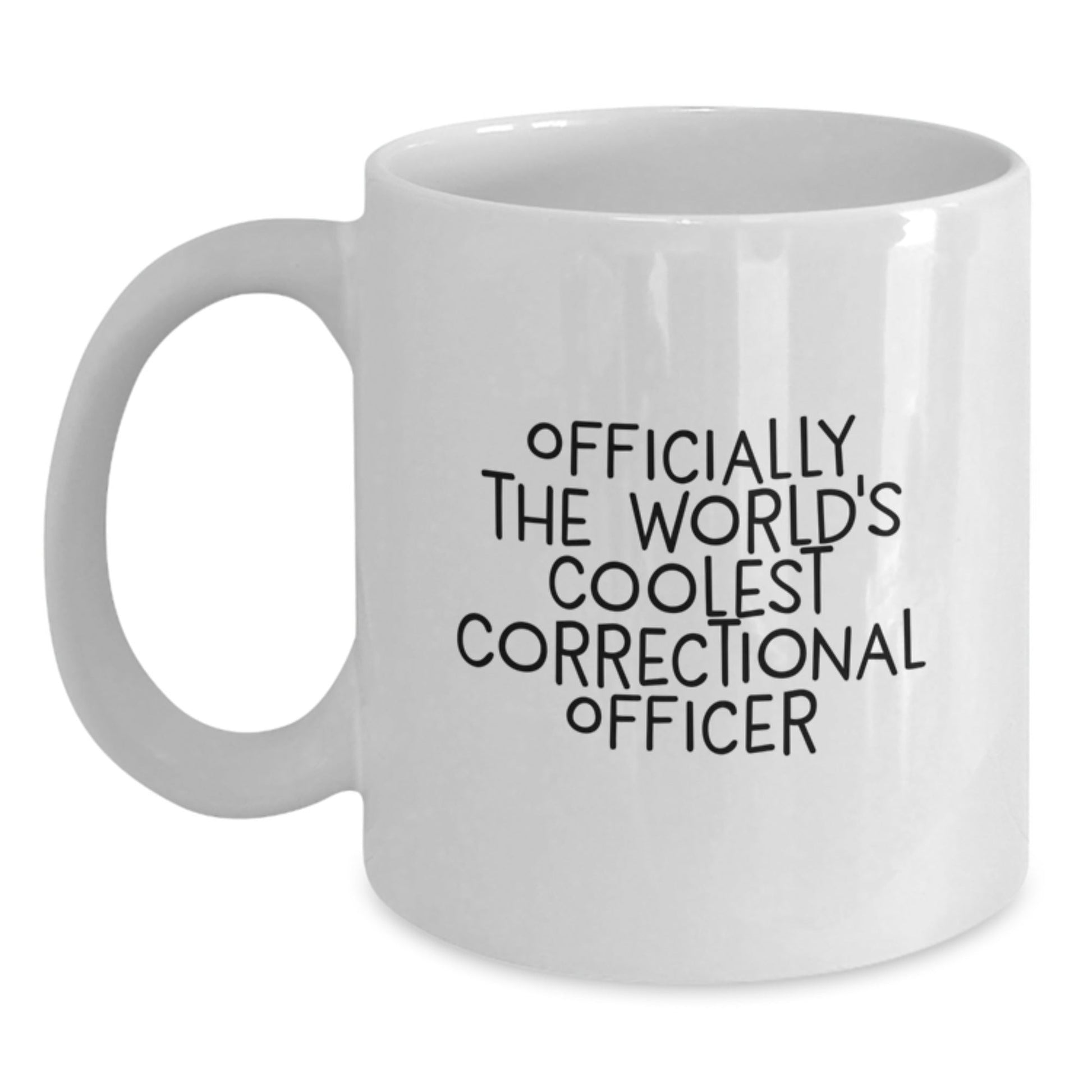 Funny Correctional Officer Gifts for Him - White Coffee Mug with Officially The World's Coolest Correctional Officer Quote, Gifts from Friends and Family, Unique Christmas Unique Gifts - The Buy Boom