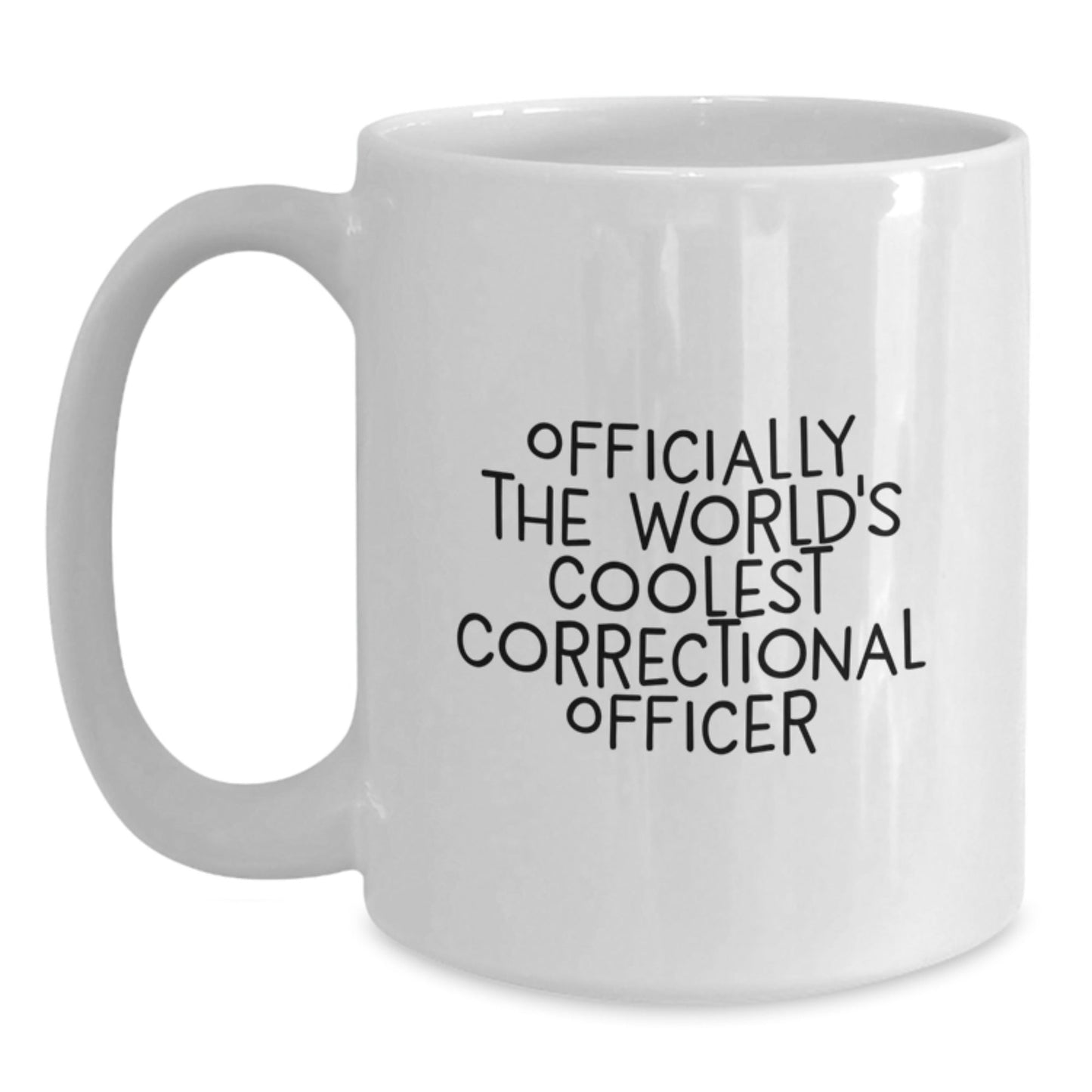 Funny Correctional Officer Gifts for Him - White Coffee Mug with Officially The World's Coolest Correctional Officer Quote, Gifts from Friends and Family, Unique Christmas Unique Gifts - The Buy Boom