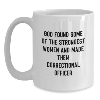 Funny Correctional Officer Gifts for Men, White Coffee Mug, Inspirational Quotes from God, Unique Christmas Unique Gifts from Women - The Buy Boom