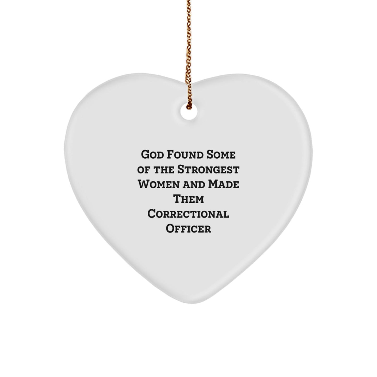 Funny Correctional Officer Gifts from Friends for Christmas Unique Heart Ornament - The Buy Boom