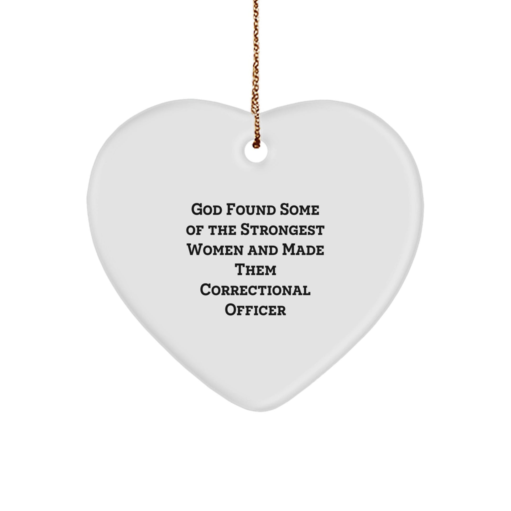 Funny Correctional Officer Gifts from Friends for Christmas Unique Heart Ornament - The Buy Boom