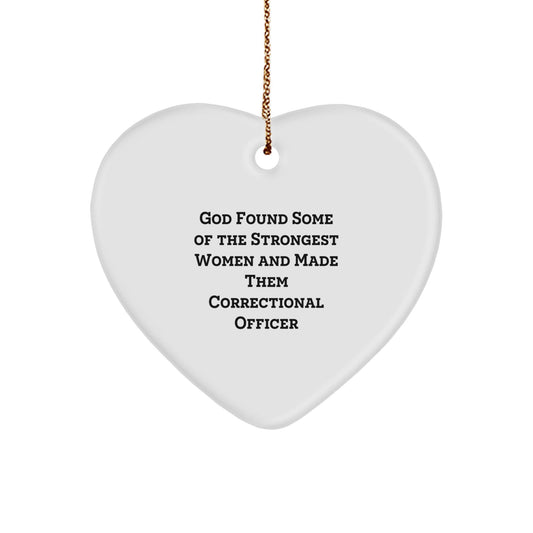 Funny Correctional Officer Gifts from Friends for Christmas Unique Heart Ornament - The Buy Boom