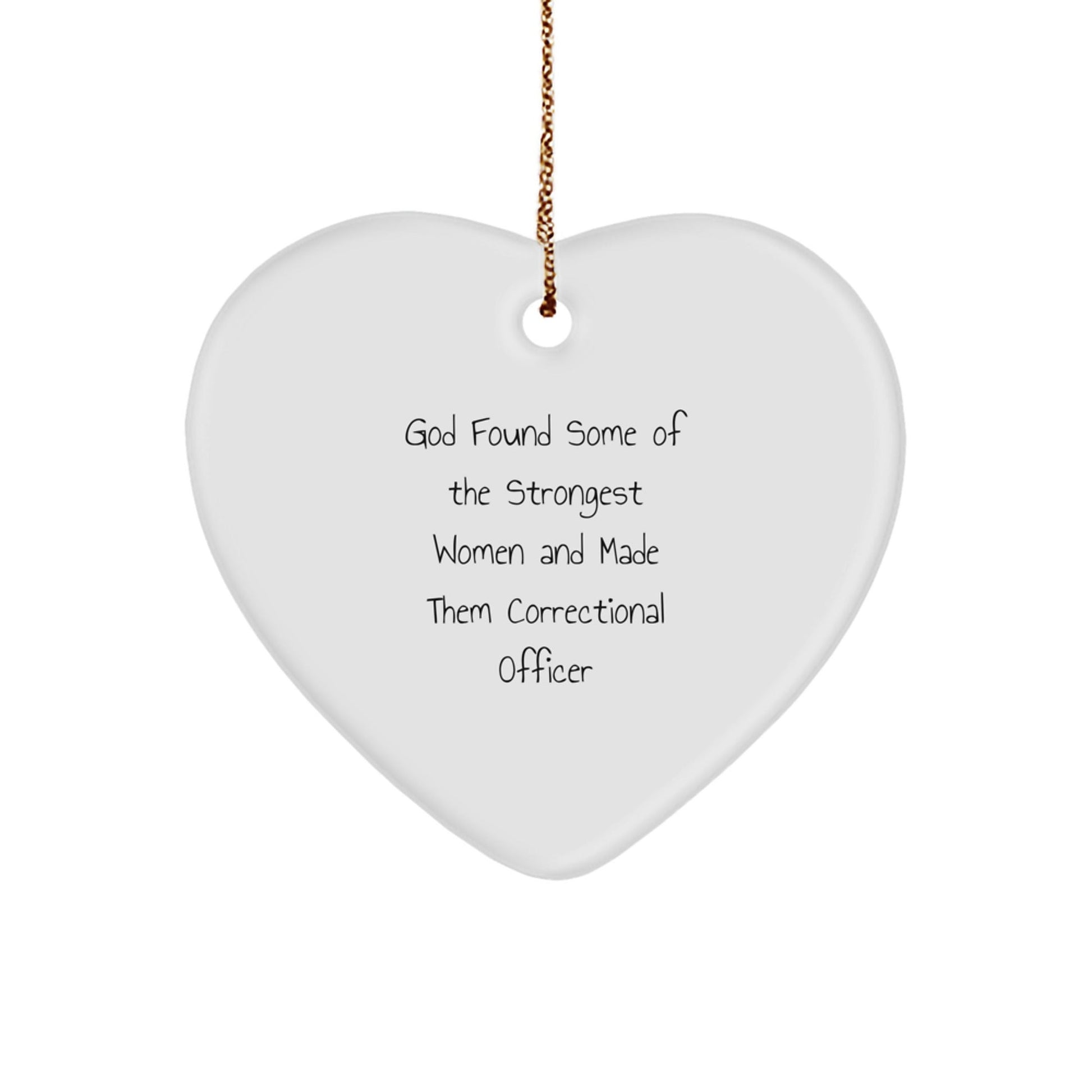 Funny Correctional Officer Gifts from Friends for Women, Heart Ornament for Correctional Officer, Christmas Unique Gifts - The Buy Boom