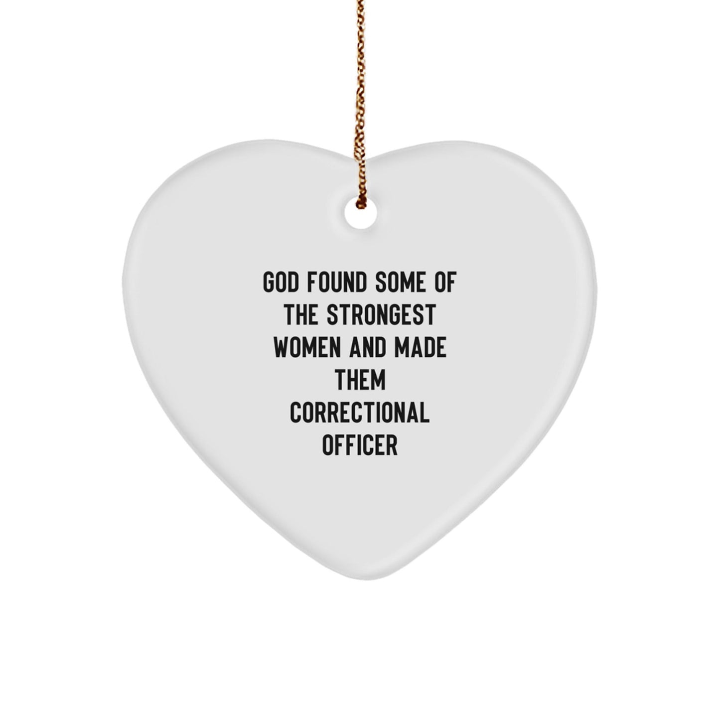 Funny Correctional Officer Gifts from Friends, Unique Heart Ornament for Correctional Officer Women, Christmas Unique Gifts - The Buy Boom