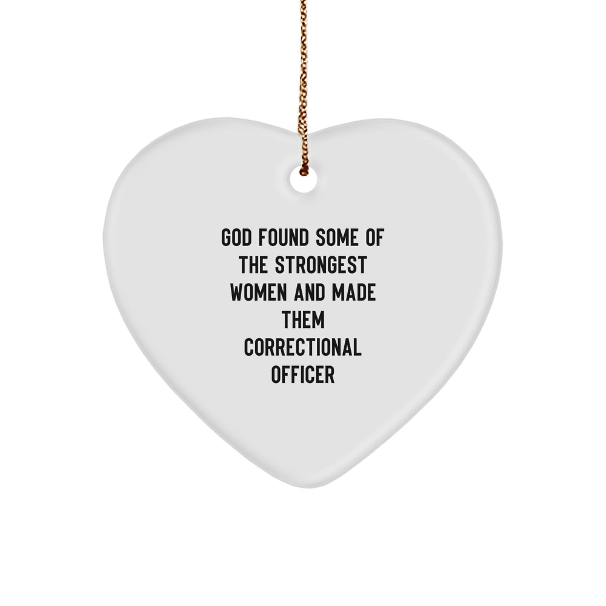 Funny Correctional Officer Gifts from Friends, Unique Heart Ornament for Correctional Officer Women, Christmas Unique Gifts - The Buy Boom