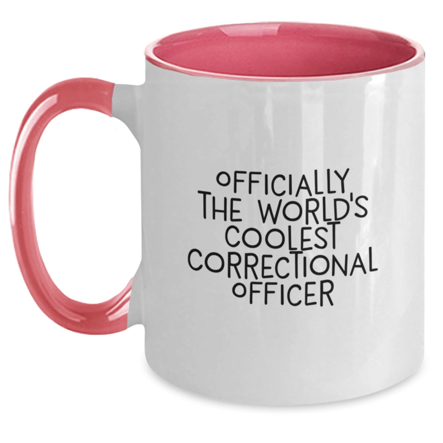 Funny Correctional Officer Gifts from Men for Men - Officially The Worlds Coolest Correctional Officer Two Tone Coffee Mug Christmas Unique - The Buy Boom
