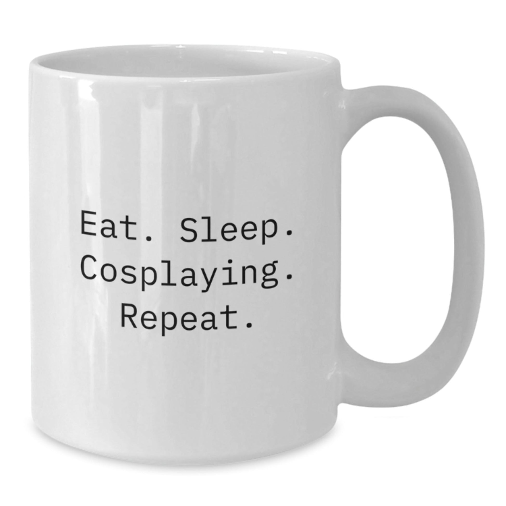 Funny Cosplaying Gifts for Friends, Unique White Coffee Mugs with Eat. Sleep. Cosplaying. Repeat., Perfect Graduation Gift from Friends - The Buy Boom