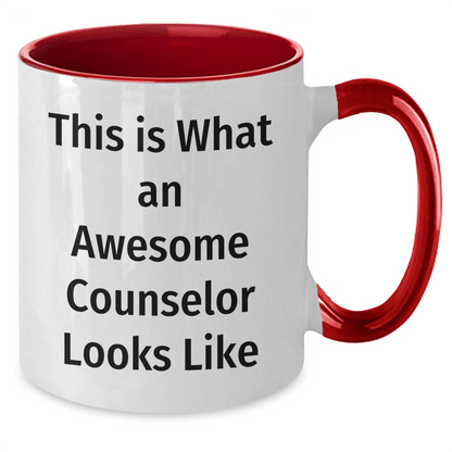 Funny Counselor Gifts for Him - This Is What An Awesome Counselor Looks Like, Two Tone Coffee Mug for Father's Day, Gifts from Men to Counselor, Counselor Appreciation - The Buy Boom