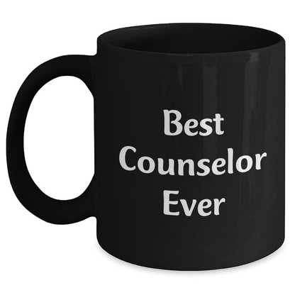 Funny Counselor Gifts from Friends, Best Counselor Ever Black Coffee Mugs for Graduation Unique Gifts - The Buy Boom