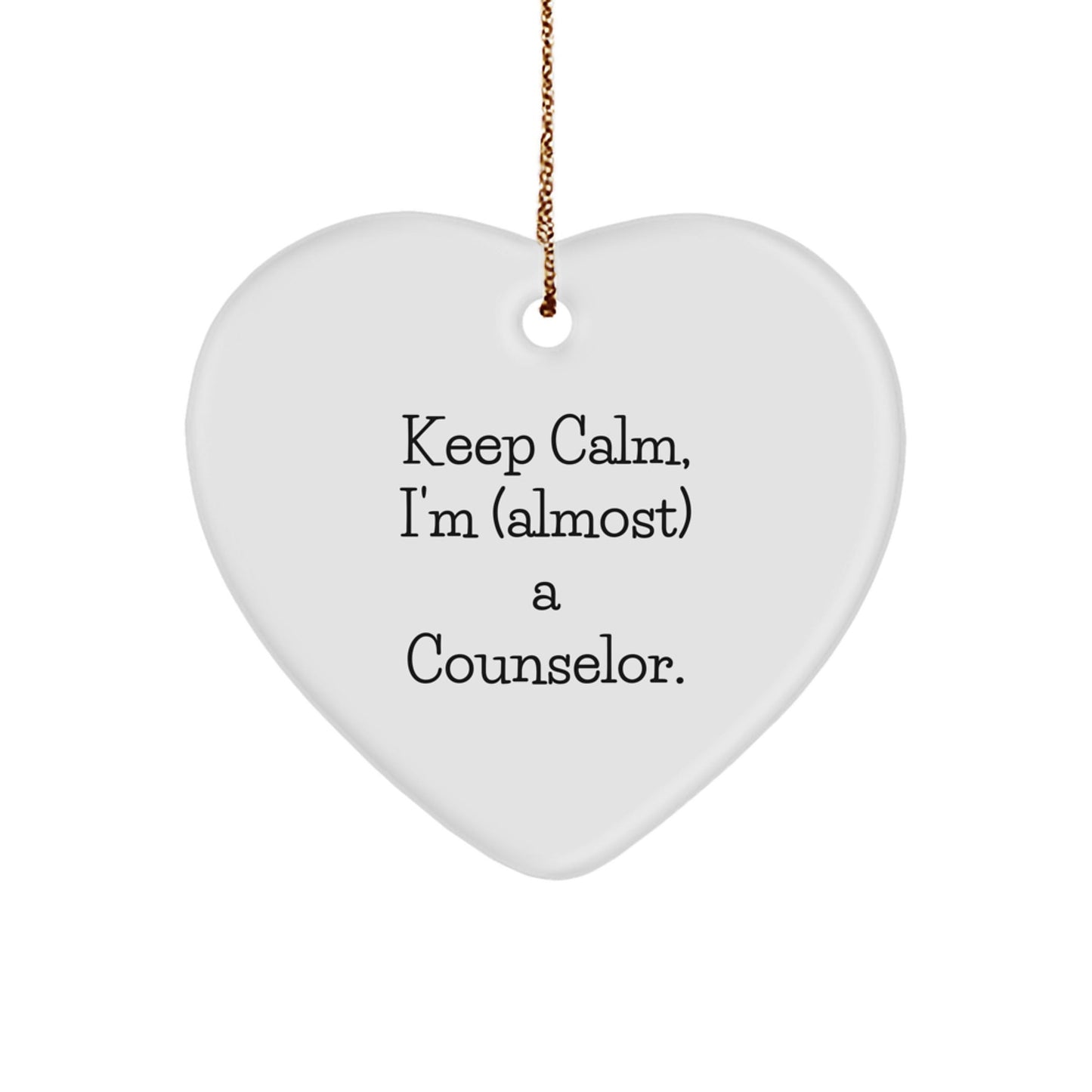 Funny Counselor Gifts Keep Calm Heart Ornament for Men Women Friends Family, Gifts from Mom Dad Friends Coworkers, Unique Christmas Unique Gifts - The Buy Boom