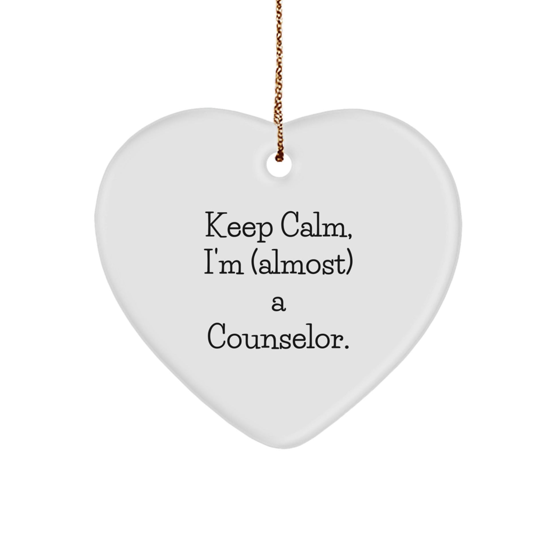 Funny Counselor Gifts Keep Calm Heart Ornament for Men Women Friends Family, Gifts from Mom Dad Friends Coworkers, Unique Christmas Unique Gifts - The Buy Boom