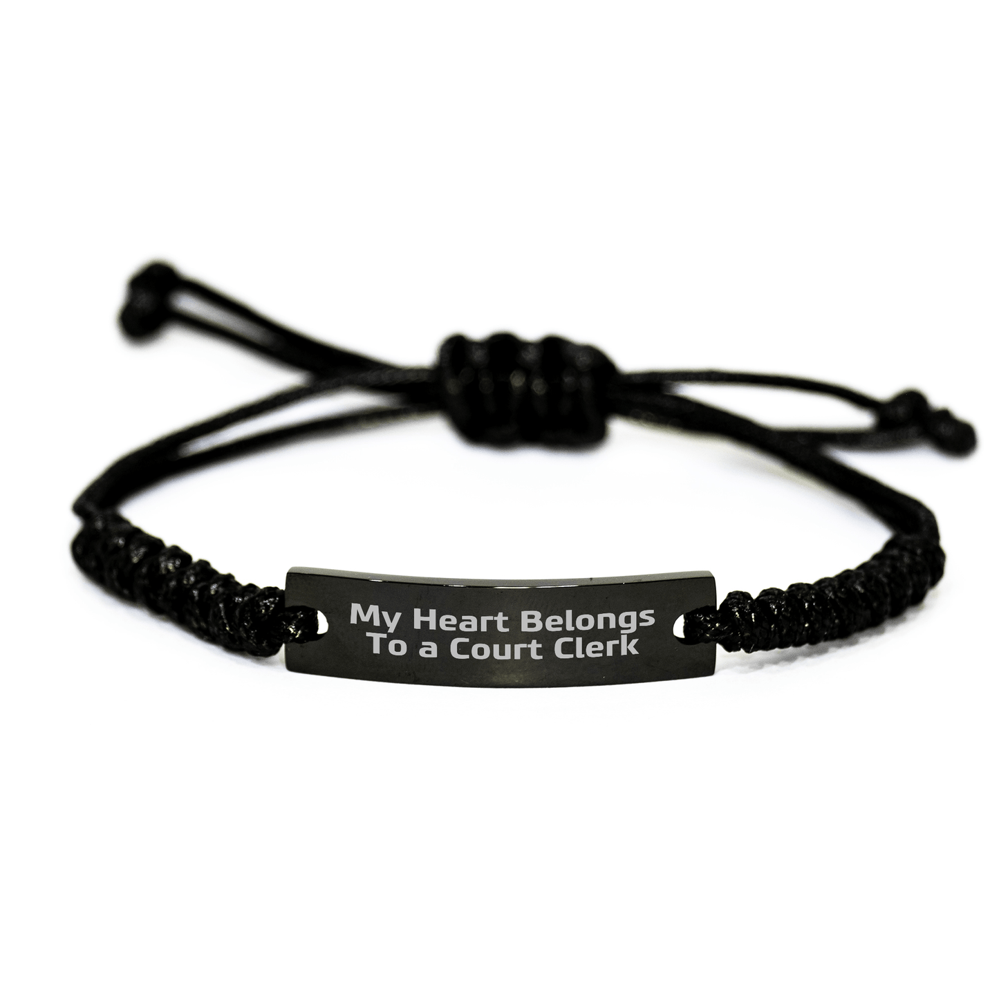 Funny Court Clerk Gift – My Heart Belongs to a Court Clerk Bracelet - The Buy Boom