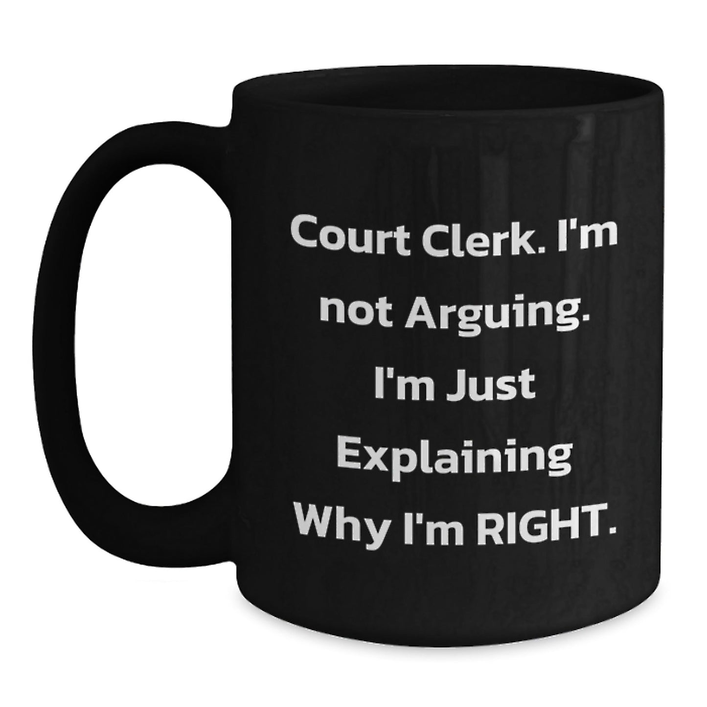 Funny Court Clerk Gifts for Men Court Clerk, Black Coffee Mug, Christmas Unique Presents from Friends, Court Clerk Humor - The Buy Boom
