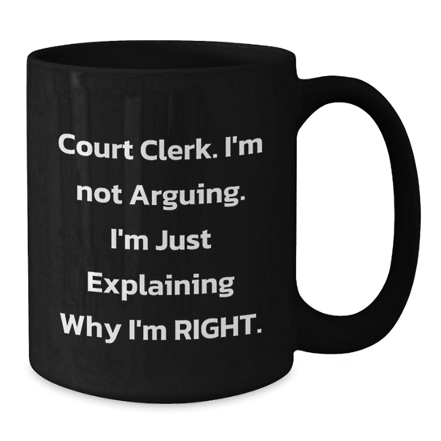Funny Court Clerk Gifts for Men Court Clerk, Black Coffee Mug, Christmas Unique Presents from Friends, Court Clerk Humor - The Buy Boom