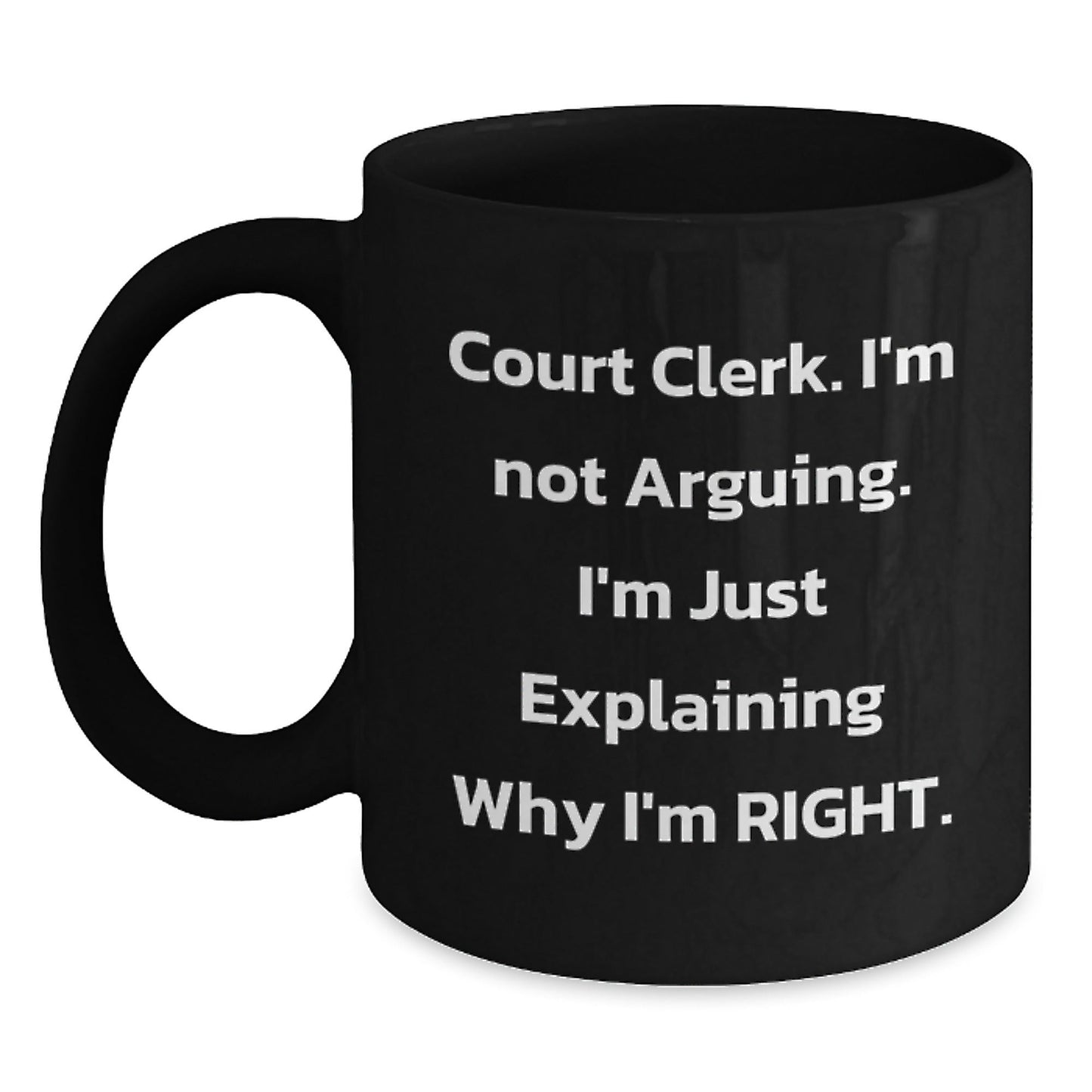 Funny Court Clerk Gifts for Men Court Clerk, Black Coffee Mug, Christmas Unique Presents from Friends, Court Clerk Humor - The Buy Boom