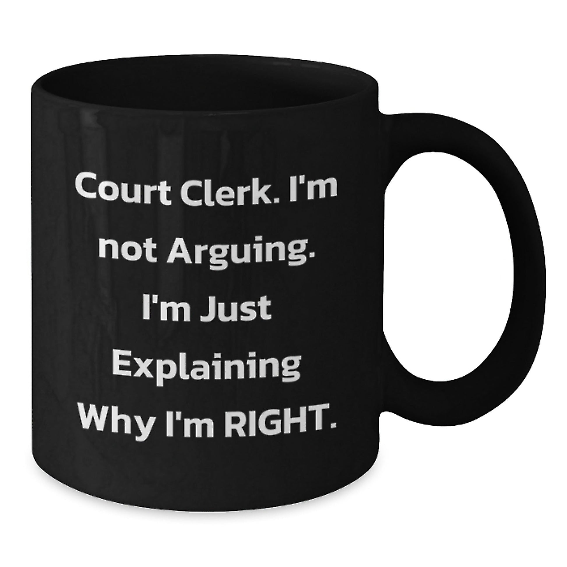 Funny Court Clerk Gifts for Men Court Clerk, Black Coffee Mug, Christmas Unique Presents from Friends, Court Clerk Humor - The Buy Boom