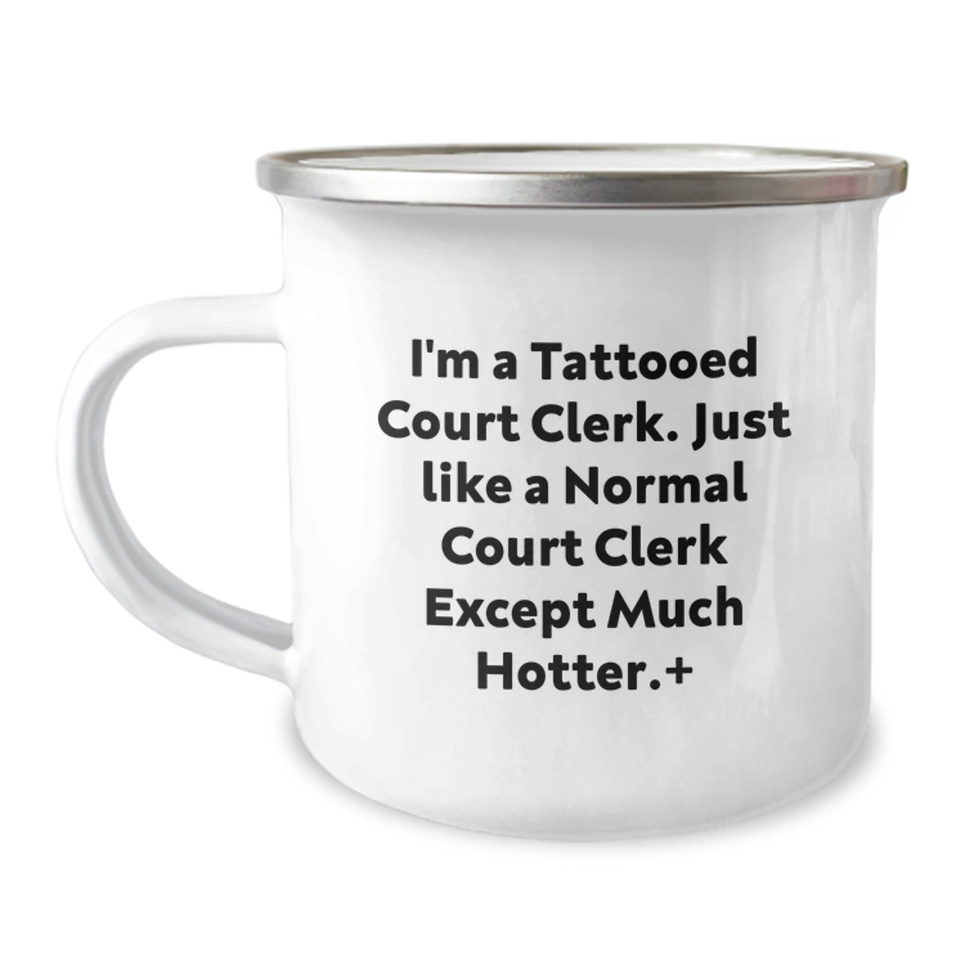 Funny Court Clerk Gifts for Men - 'I'm A Tattooed Court Clerk' Camping Mug, Perfect Unique Christmas Unique Gifts from Friends to Family - The Buy Boom