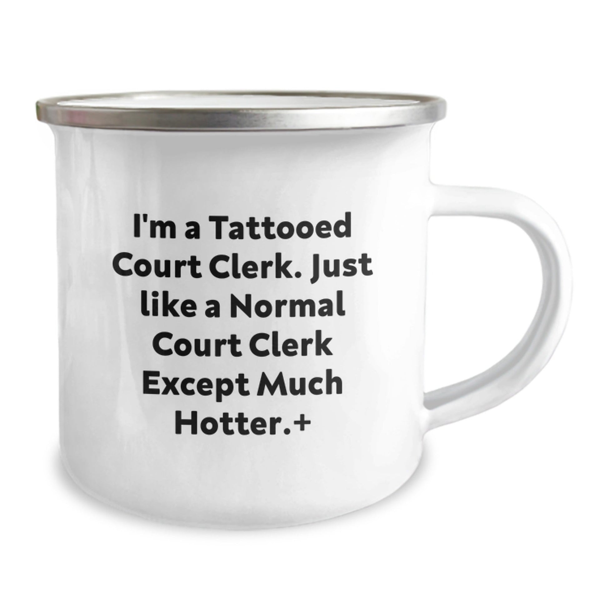 Funny Court Clerk Gifts for Men - 'I'm A Tattooed Court Clerk' Camping Mug, Perfect Unique Christmas Unique Gifts from Friends to Family - The Buy Boom