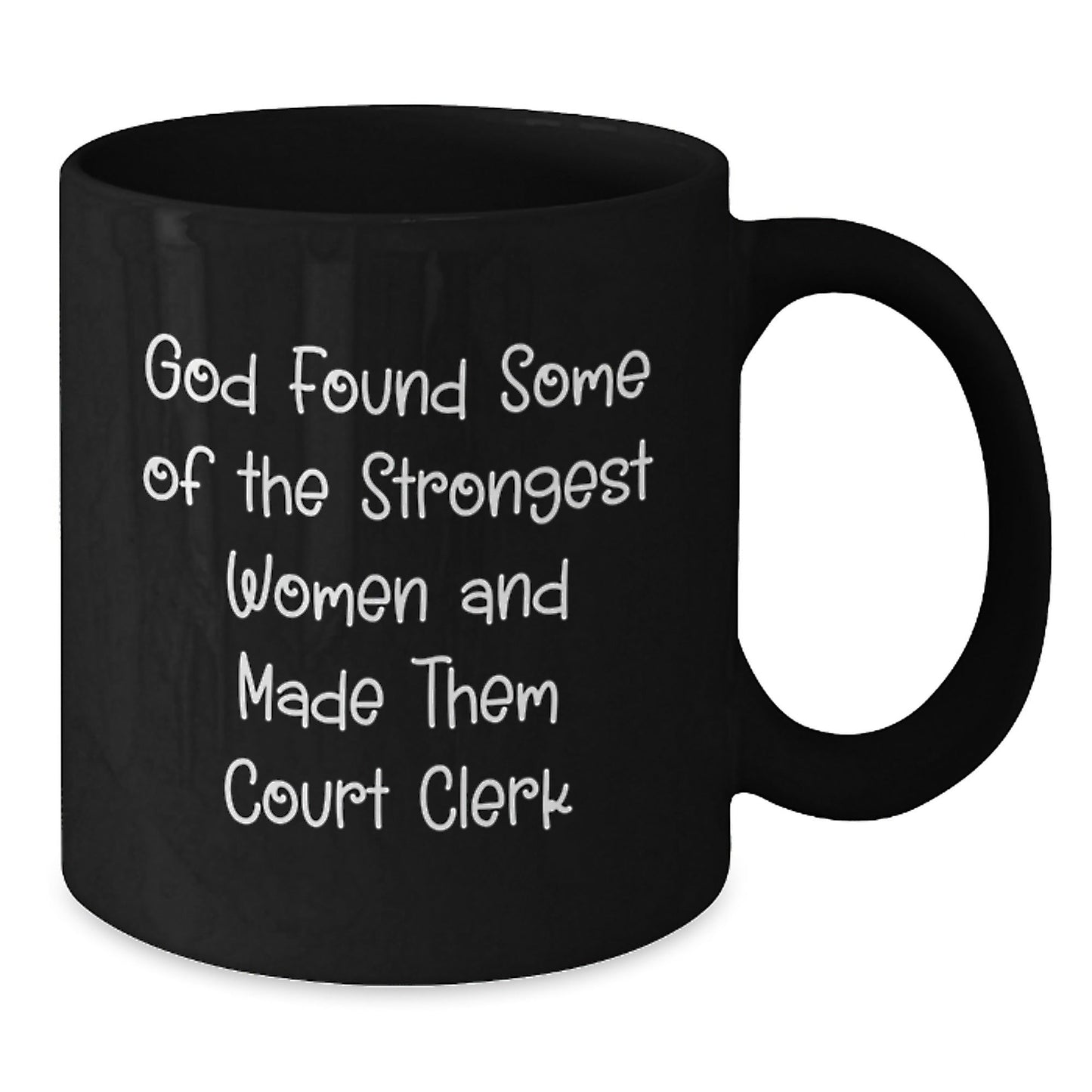 Funny Court Clerk Gifts from Friends - Inspirational Black Coffee Mug, Perfect for Court Clerk Women - Christmas Unique Presents - The Buy Boom