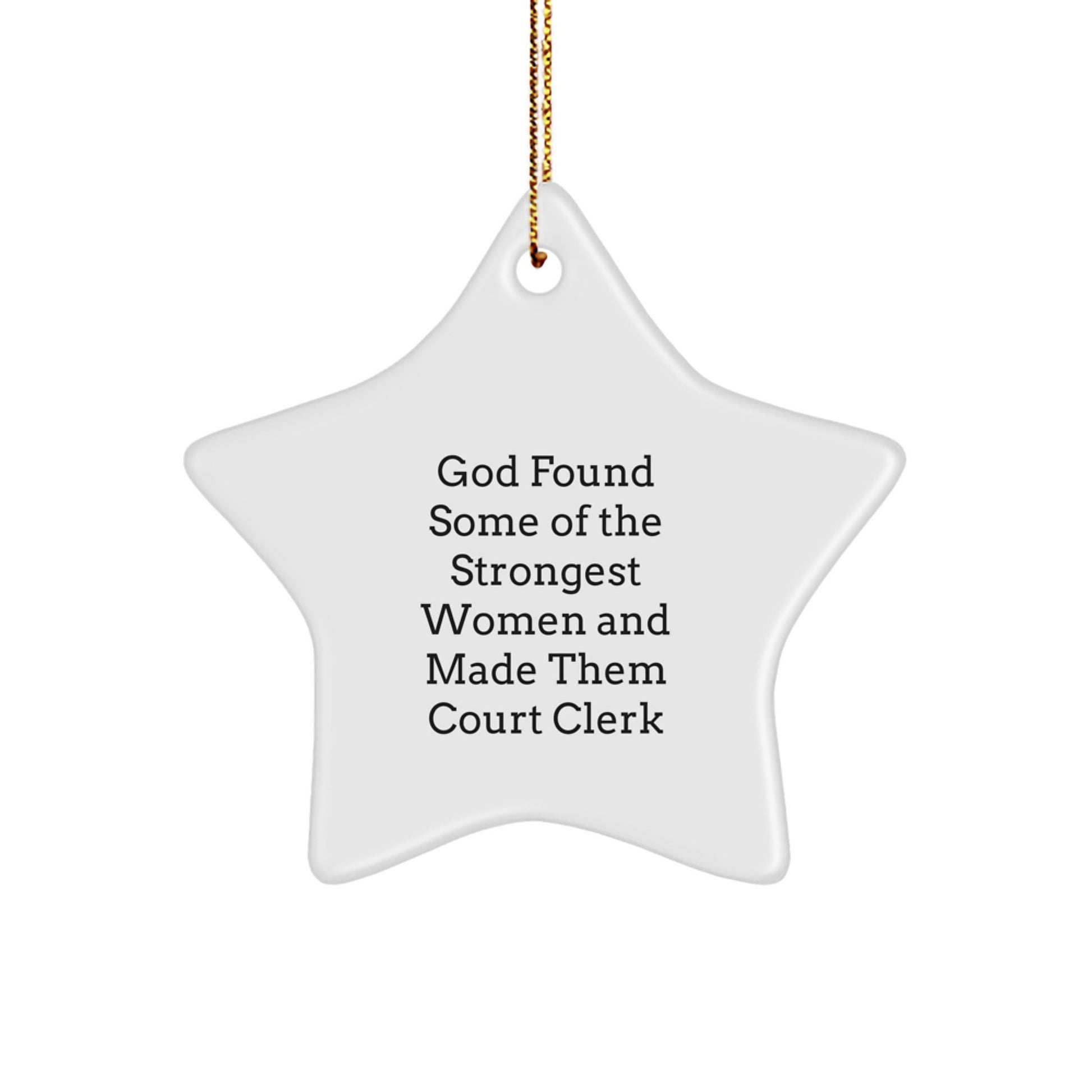 Funny Court Clerk Gifts from Men, Court Clerk Star Ornament Inspirational Quote for Women, Christmas Unique Star Decoration for Court Clerk, Court Clerk Office Decoration, Court Clerk Gift Ideas - The Buy Boom