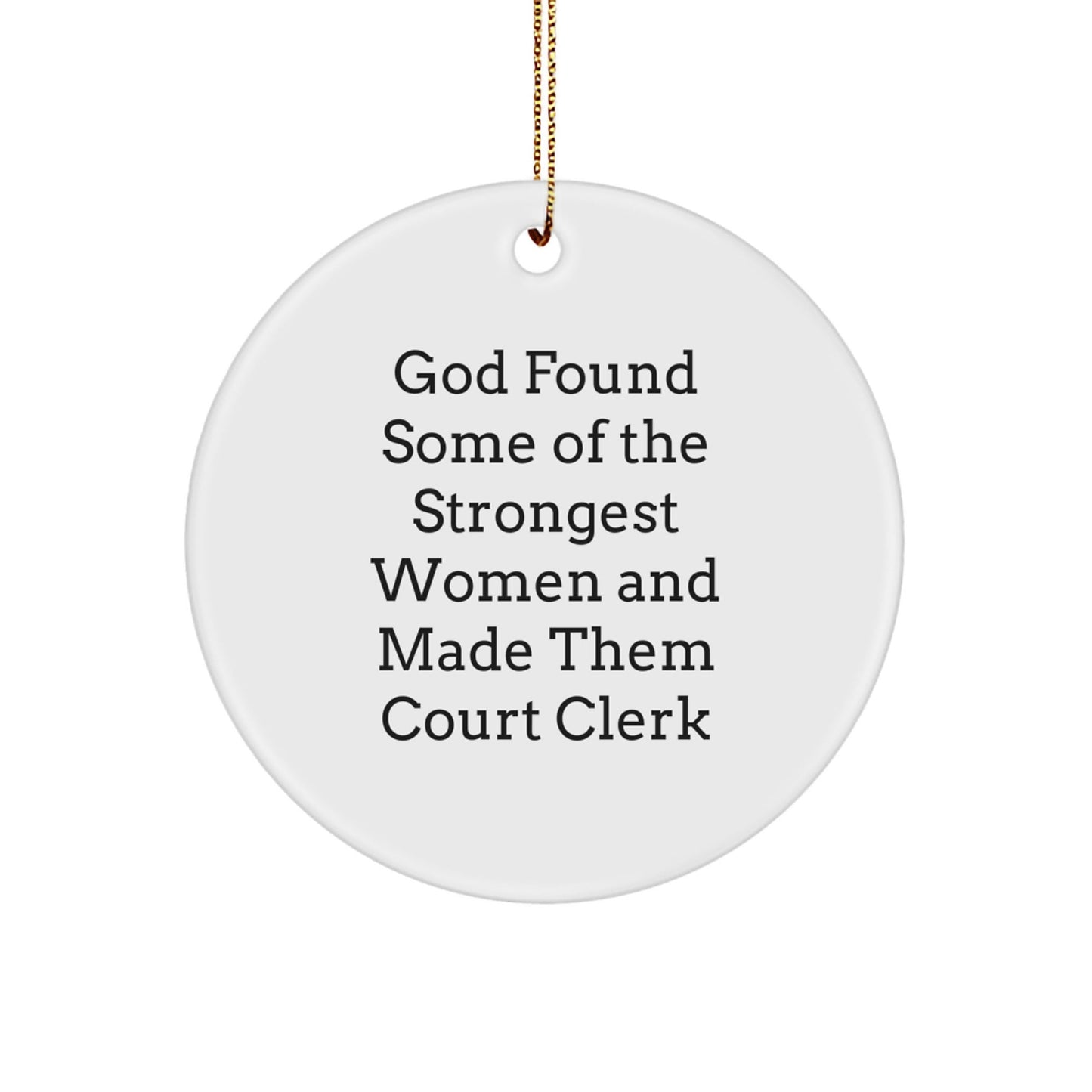 Funny Court Clerk Gifts from Men, Women, Family to Court Clerk, Women, Friends - Court Clerk Circle Ornament, Christmas Unique Gifts - The Buy Boom