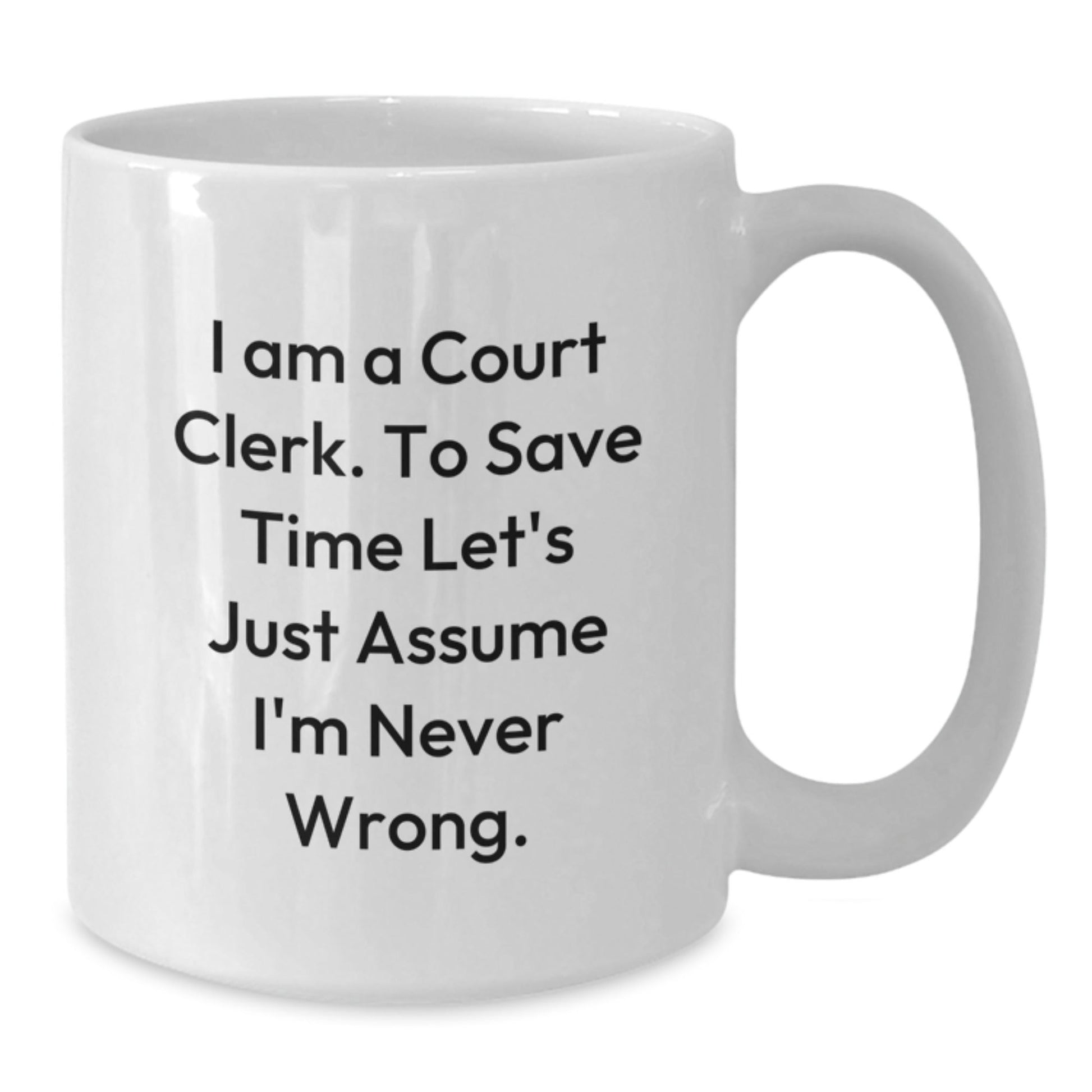 Funny Court Clerk White Coffee Mug Gifts from Friends and Family for Court Clerk Christmas Unique Presents - The Buy Boom