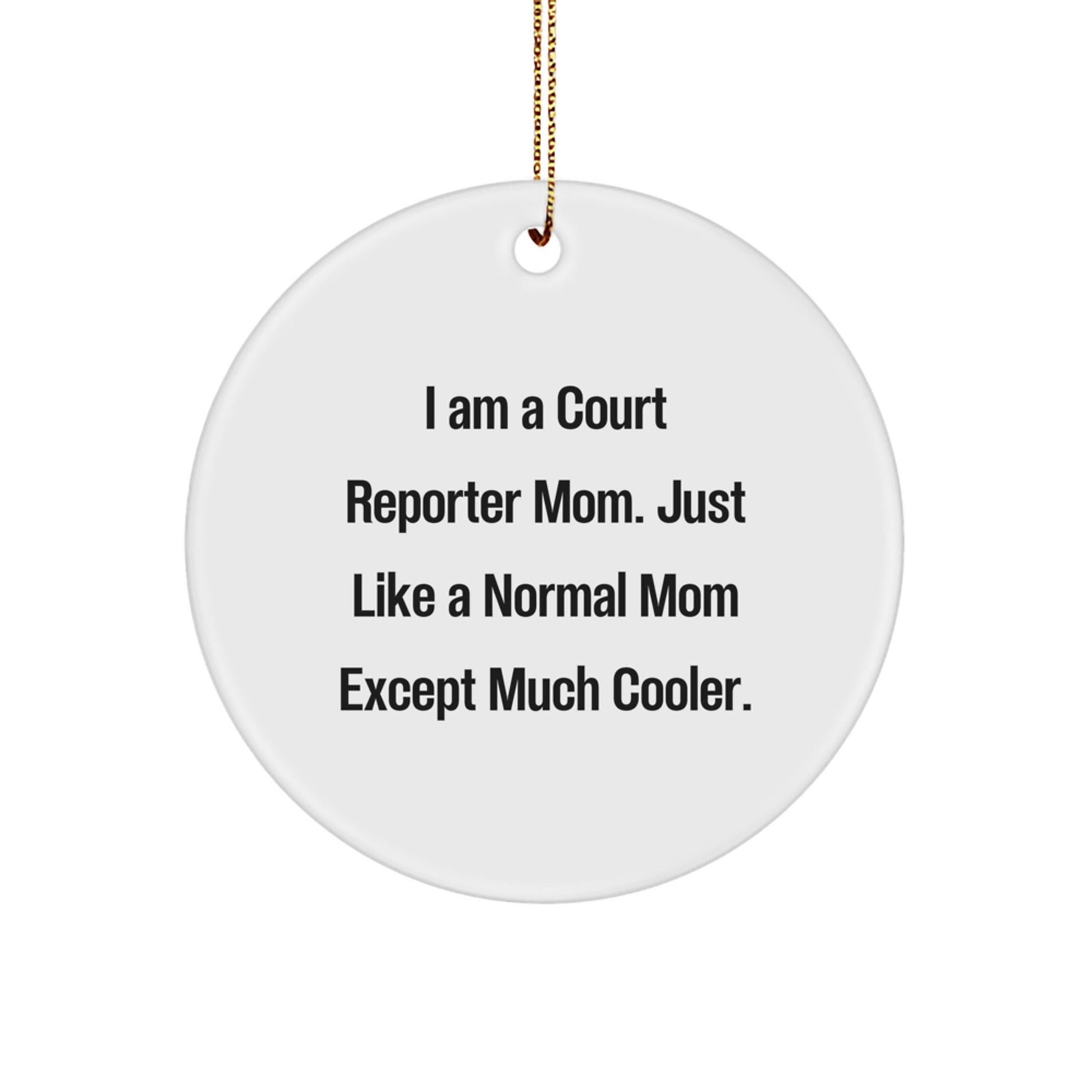 Funny Court Reporter Circle Ornaments Gifts from Mom for Court Reporters, Unique Christmas Memorable Presents for Court Reporter Women, Men, Friends, Coworkers, Family - The Buy Boom