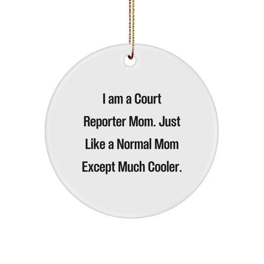 Funny Court Reporter Circle Ornaments Gifts from Mom for Court Reporters, Unique Christmas Memorable Presents for Court Reporter Women, Men, Friends, Coworkers, Family - The Buy Boom