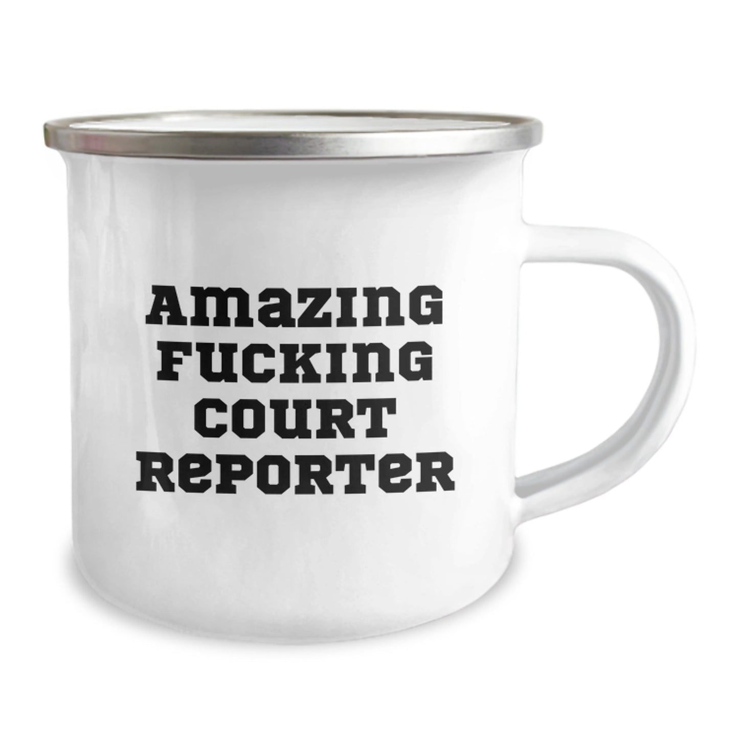 Funny Court Reporter Gifts for Friends, Court Reporter Camping Mug with Amazing F - king Court Reporter Quote, Unique Christmas Memorable Presents for Court Reporter Enthusiasts - The Buy Boom