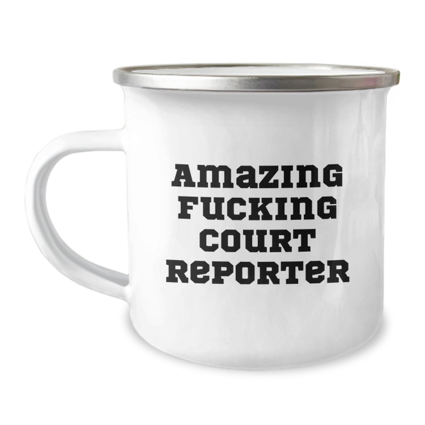 Funny Court Reporter Gifts for Friends, Court Reporter Camping Mug with Amazing F - king Court Reporter Quote, Unique Christmas Memorable Presents for Court Reporter Enthusiasts - The Buy Boom