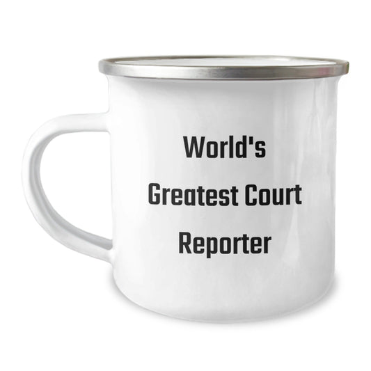 Funny Court Reporter Gifts for Him or Her, World's Greatest Court Reporter Quote on Camping Mug, Birthday Unique Gifts from Friends, Coworkers, or Family - The Buy Boom