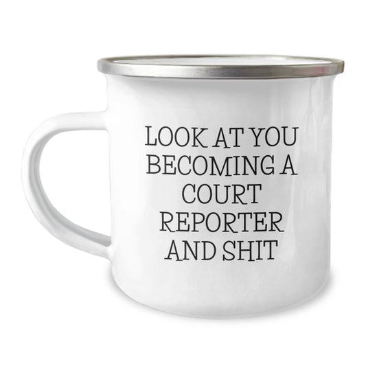 Funny Court Reporter Gifts for Men - Court Reporter Camping Mug, Unique Christmas Unique Gifts from Friends, Court Reporter Humor - The Buy Boom