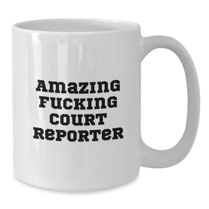 Funny Court Reporter Gifts from Family, Unique White Coffee Mug for Court Reporters, Christmas Unique Gifts - The Buy Boom