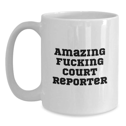 Funny Court Reporter Gifts from Family, Unique White Coffee Mug for Court Reporters, Christmas Unique Gifts - The Buy Boom