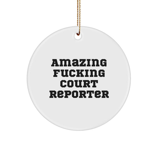 Funny Court Reporter Gifts from Friends, Amazing Circle Ornament for Christmas Unique Gifts, Court Reporter Quote - Men, Women, Family - The Buy Boom