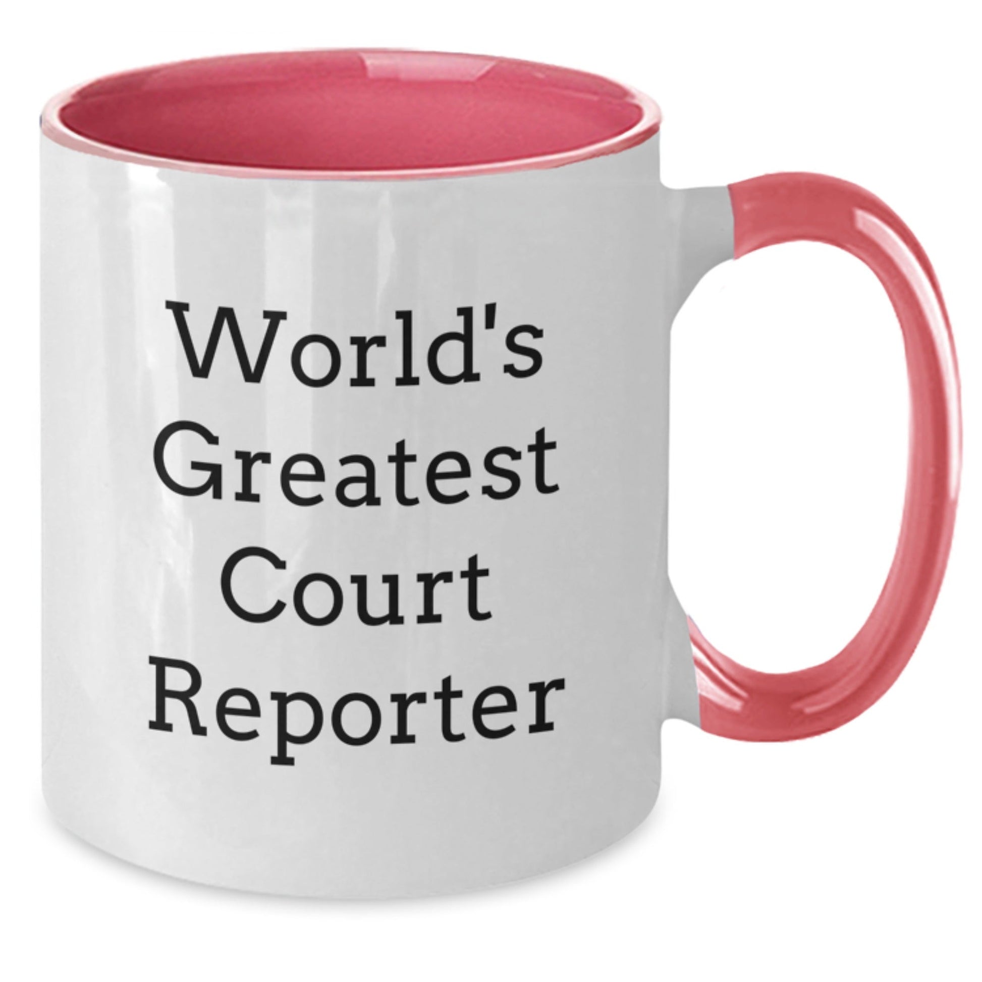 Funny Court Reporter Gifts from Friends and Family - World's Greatest Court Reporter Two Tone Coffee Mug, Birthday Unique Presents for Court Reporter - The Buy Boom