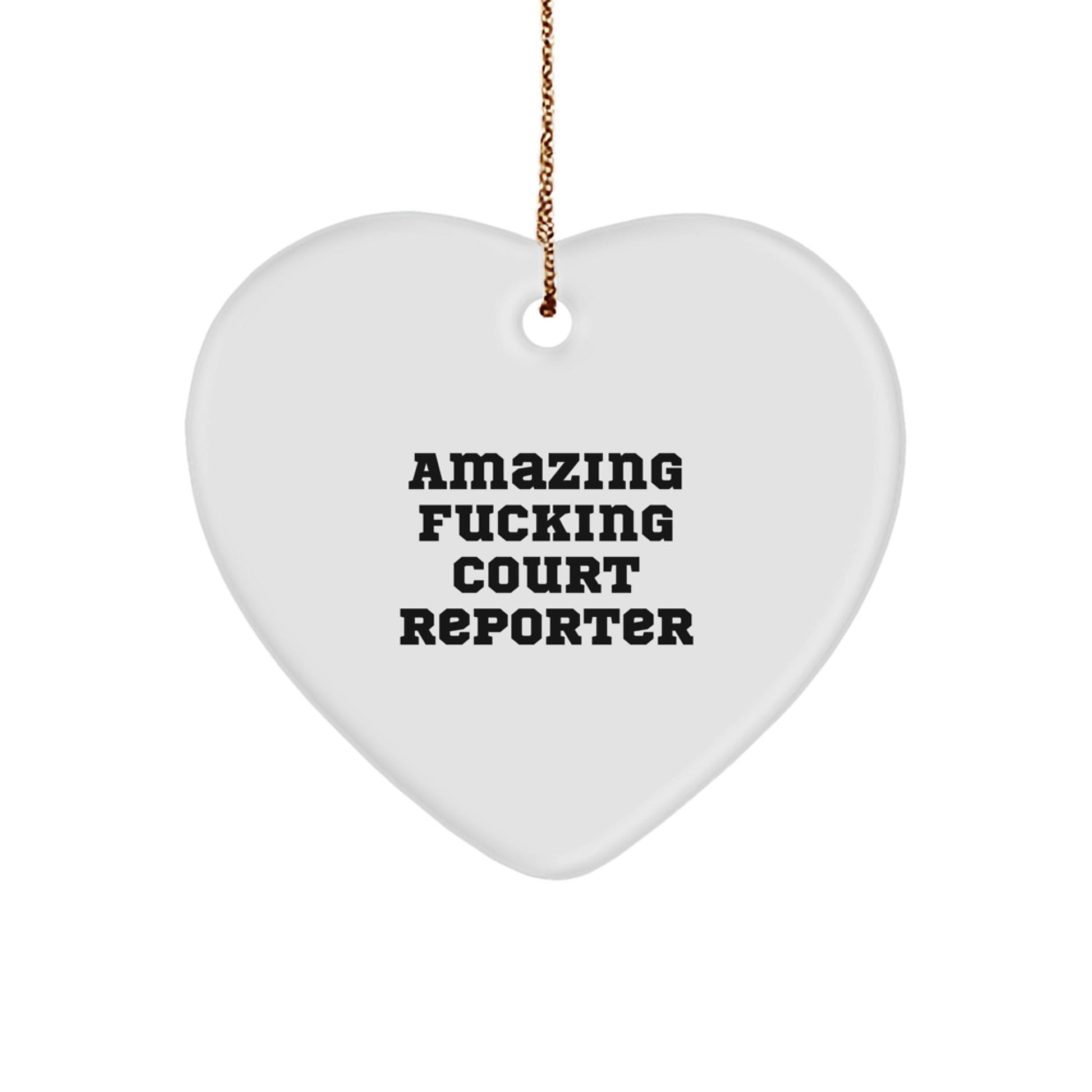 Funny Court Reporter Gifts from Friends, Court Reporter Heart Ornament for Men, Court Reporter Unique Christmas Unique Gifts - The Buy Boom