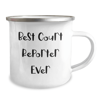 Funny Court Reporter Gifts from Men to Best Court Reporter Ever - Camping Mug for Father's Day - The Buy Boom