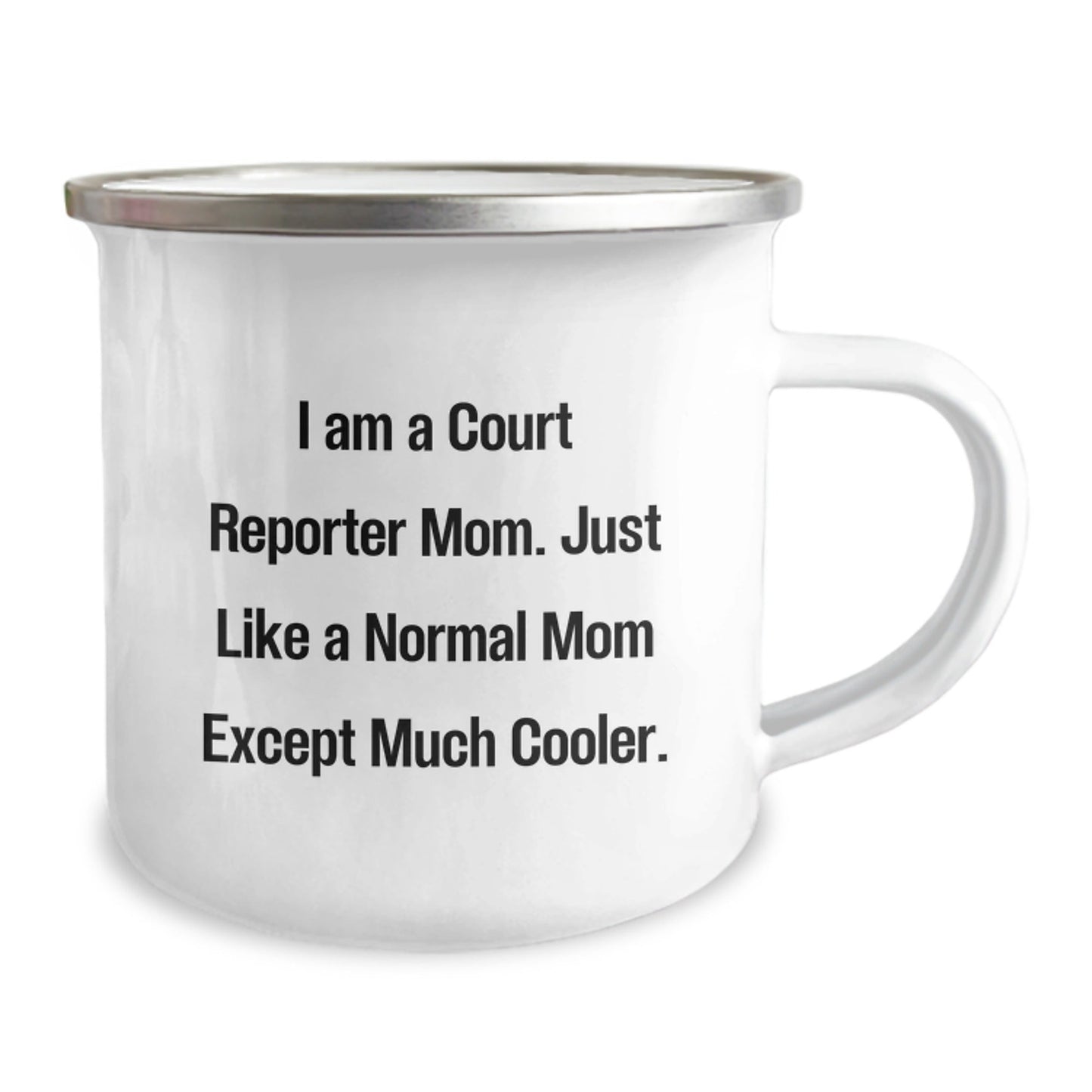 Funny Court Reporter Gifts from Mom, Unique Camping Mug with I Am A Court Reporter Mom, Perfect for Court Reporter Women, Christmas Unique Gifts for Court Reporter Friends - The Buy Boom