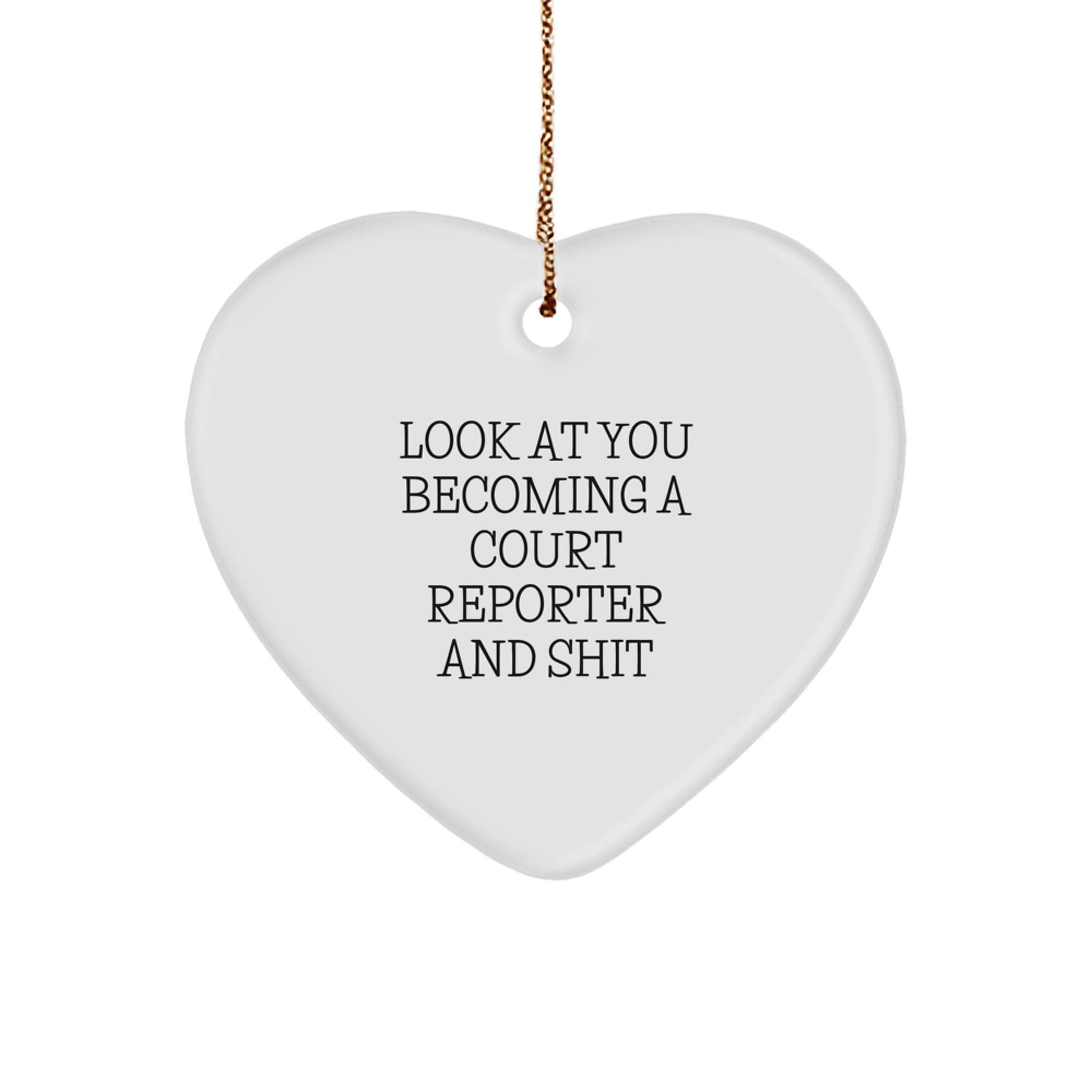 Funny Court Reporter Gifts, Unique Heart Ornament for Court Reporter Friends, Gifts from Men to Women, Court Reporter Christmas Unique Gifts - The Buy Boom