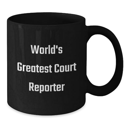 Funny Court Reporter Gifts, World's Greatest Court Reporter Coffee Mug, Birthday Unique Gifts for Court Reporter, Gifts from Friends, Gifts for Court Reporters, Black Coffee Mug - The Buy Boom