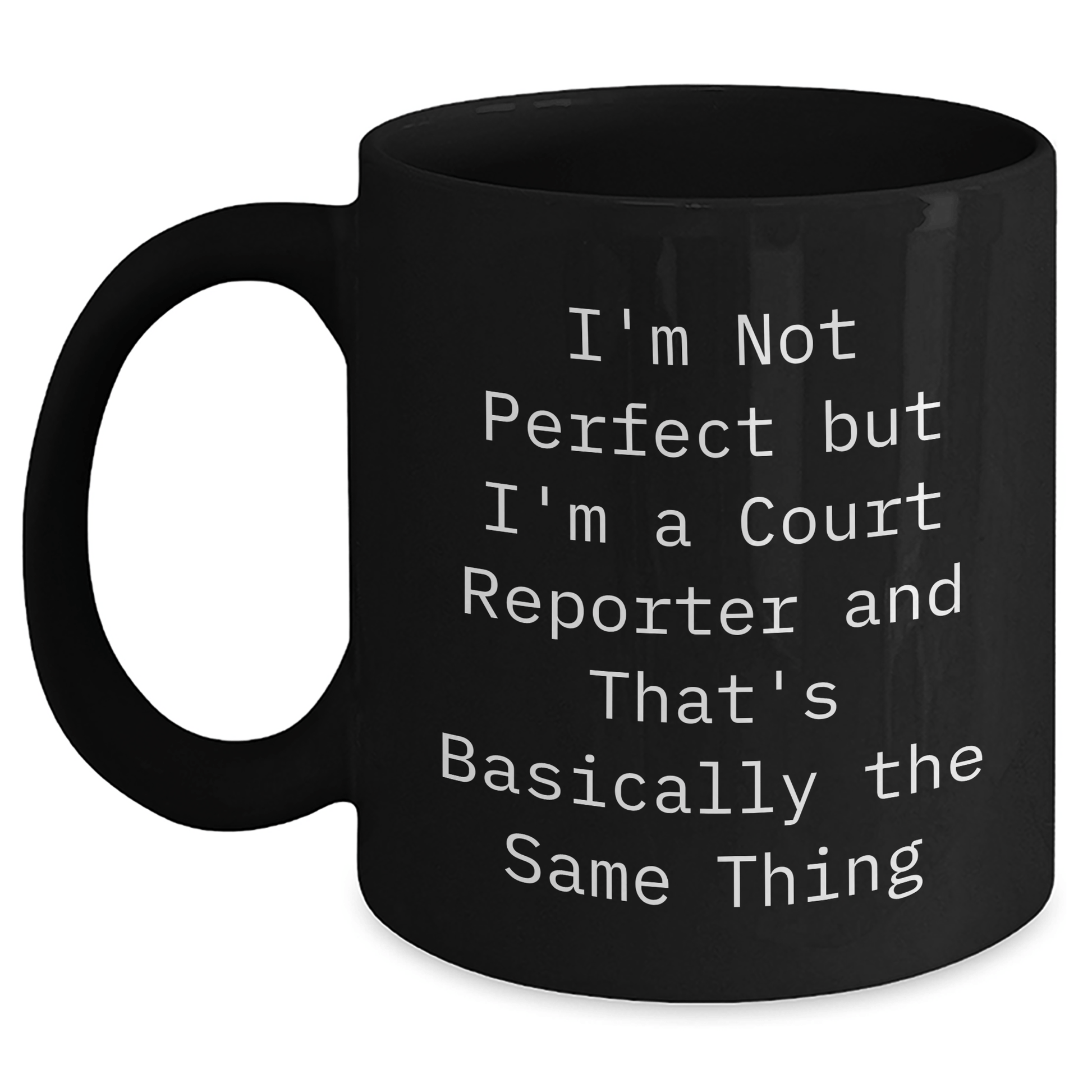 Funny Court Reporter Mug Gift – Black Coffee Cup for Her or Mom - The Buy Boom