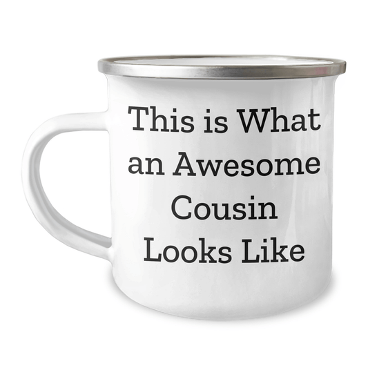 Funny Cousin Camping Mug, Gifts from Family to Awesome Cousin, This Is What An Awesome Cousin Looks Like, Perfect Father's Day Unique Gift for Men - The Buy Boom