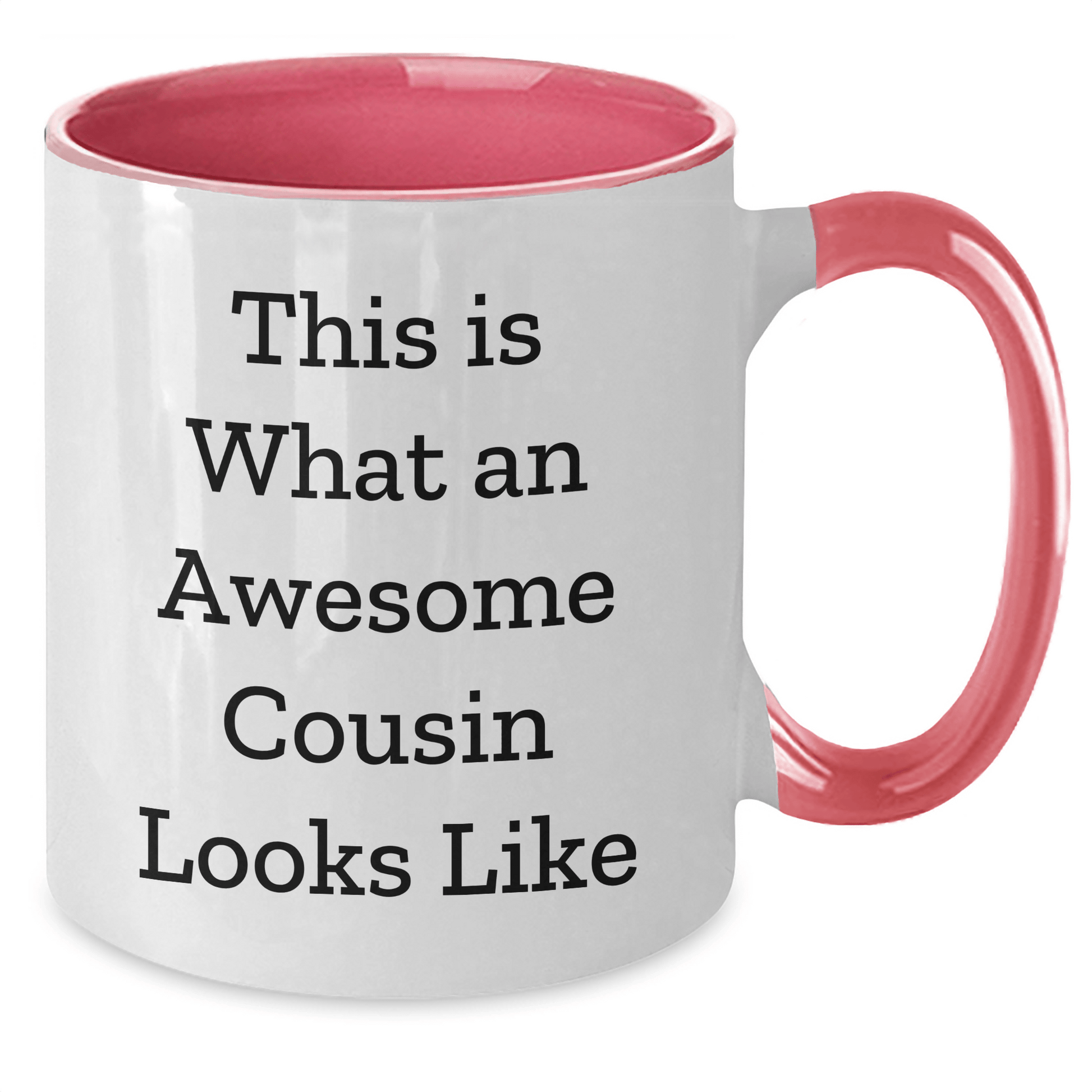 Funny Cousin Gifts for Men from Women - Two Tone Coffee Mug with Inspirational Quote, Black and White, 11oz - Father's Day Unique Gifts from Family - The Buy Boom