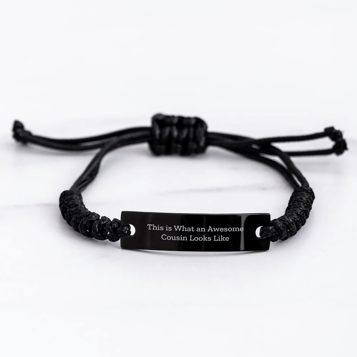 Funny Cousin Gifts from Men to Awesome Cousins with This Is What An Awesome Cousin Looks Like Quote, Adjustable Rope Bracelet for Father's Day, Gifts for Cousins - The Buy Boom