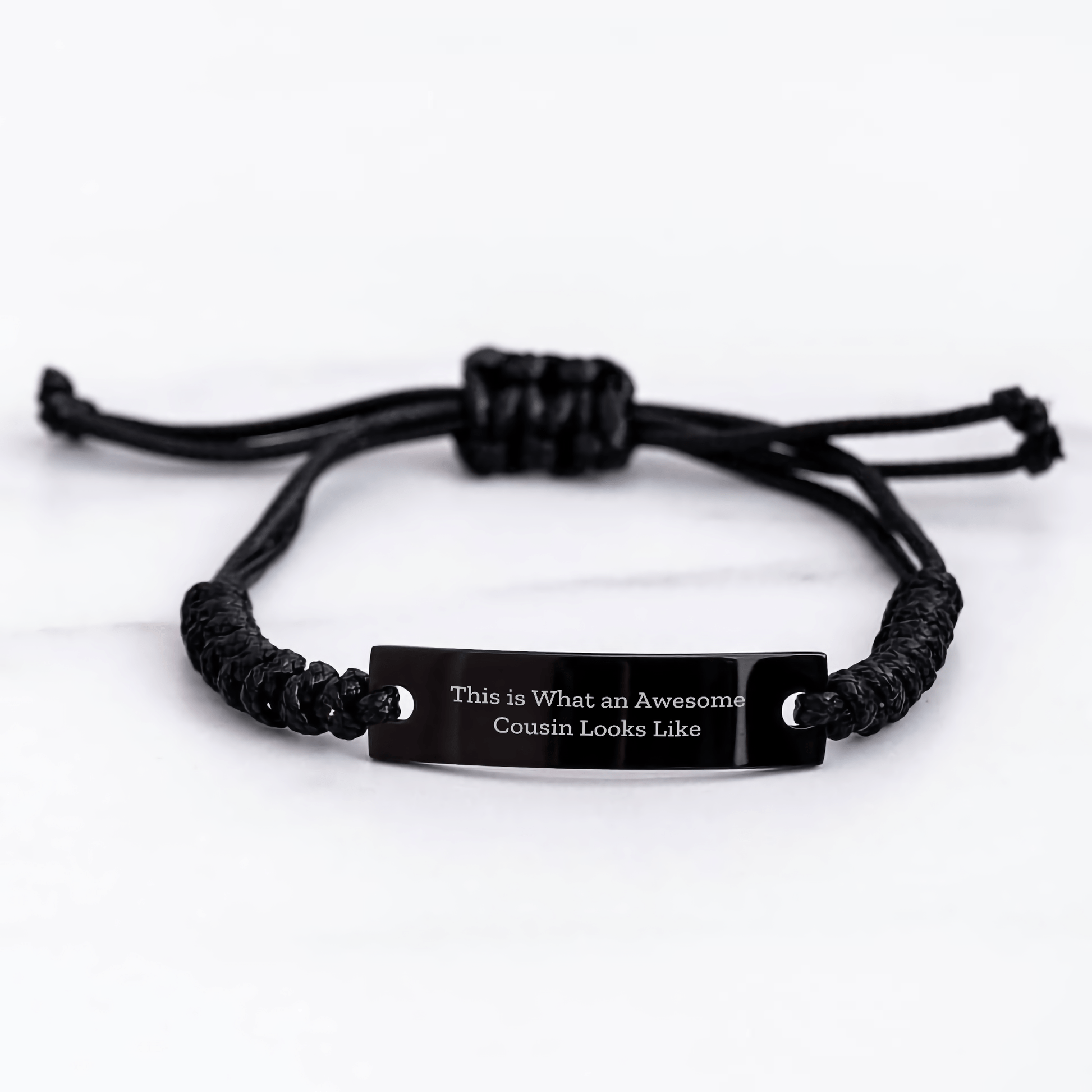 Funny Cousin Gifts from Men to Awesome Cousins with This Is What An Awesome Cousin Looks Like Quote, Adjustable Rope Bracelet for Father's Day, Gifts for Cousins - The Buy Boom