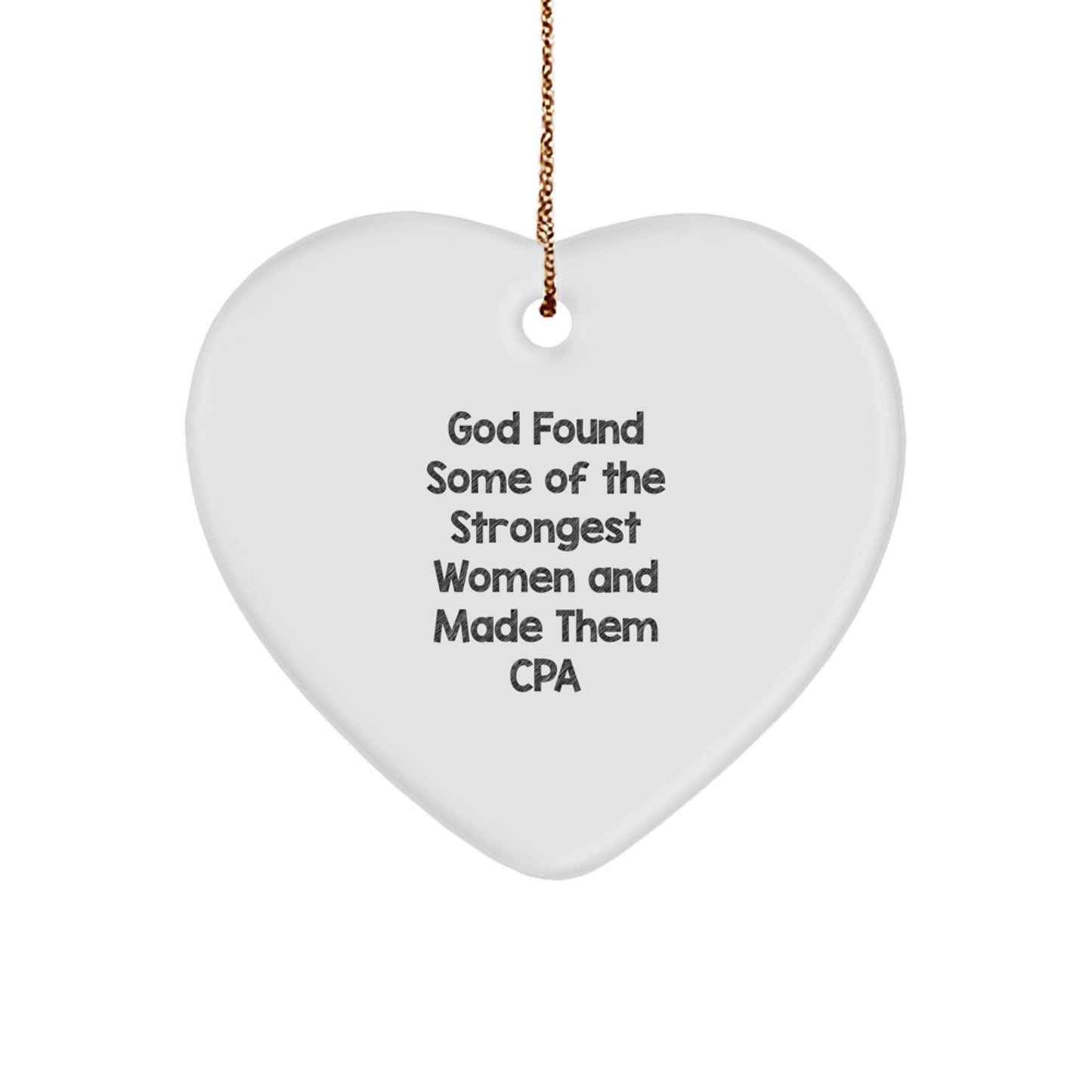 Funny CPA Gifts for Women, Heart Ornament with Inspirational Quote Gifts from Women to Women, Christmas Unique Gifts - The Buy Boom