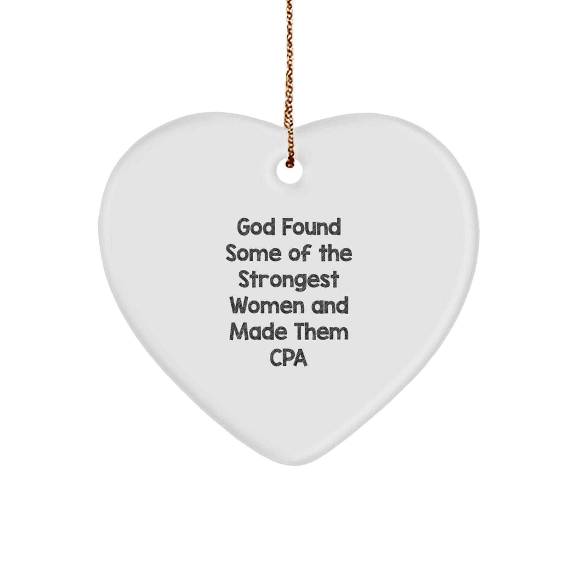 Funny CPA Gifts for Women, Heart Ornament with Inspirational Quote Gifts from Women to Women, Christmas Unique Gifts - The Buy Boom